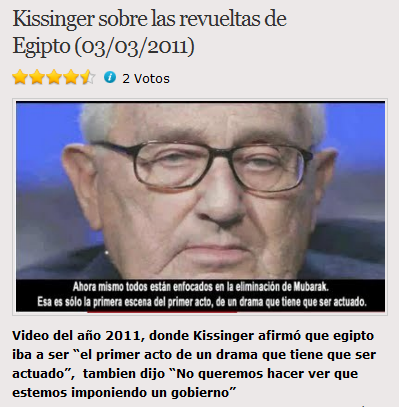 Las citas de Kissinger sobre las revueltas en Egipto