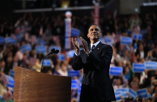 Obama en un discurso relativo a la recuperación económica de EEUU