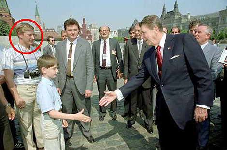 La foto de Putin y Reagan