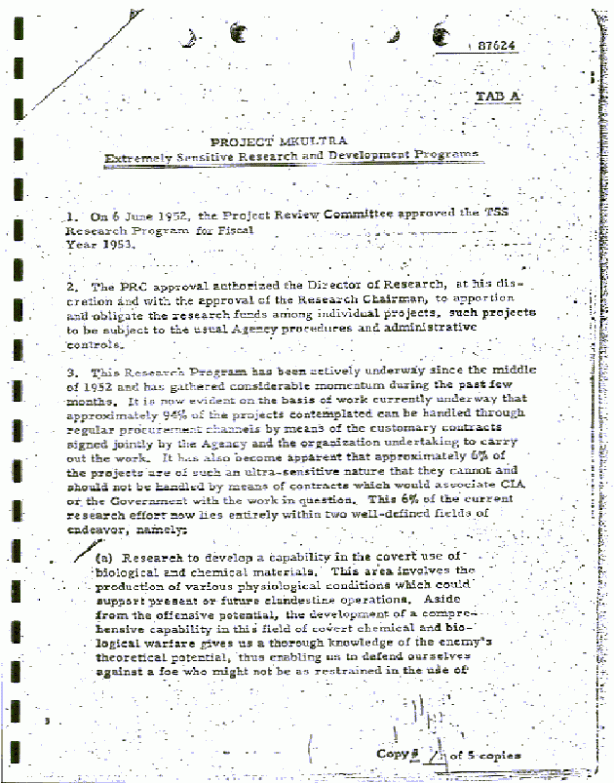 Documento original del proyecto MK-Ultra
